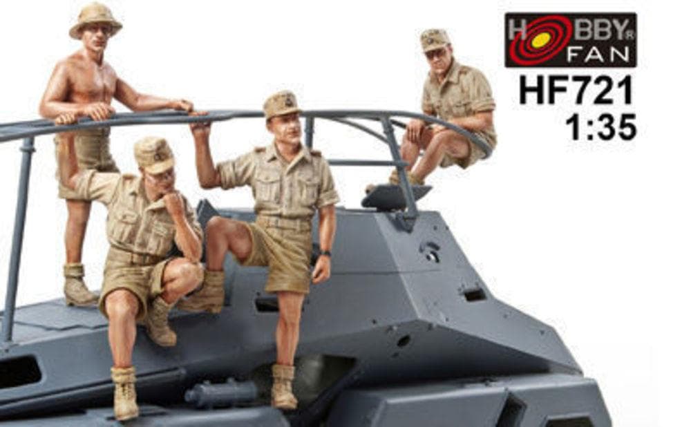 Sdkfz263 Afrikakorps Crew-4 Figures