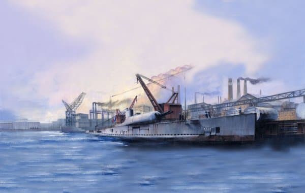 French Surcouf Submarine Cruiser