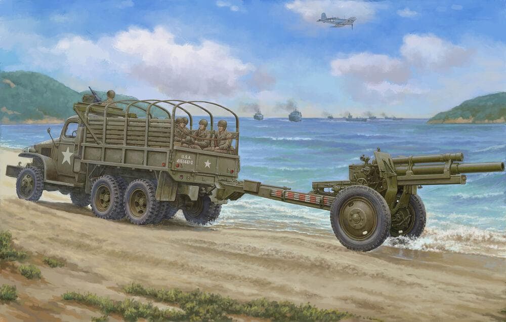 Usa Cckw-352 Machine Gun Turret Version And M2a1 105mm Howitzer