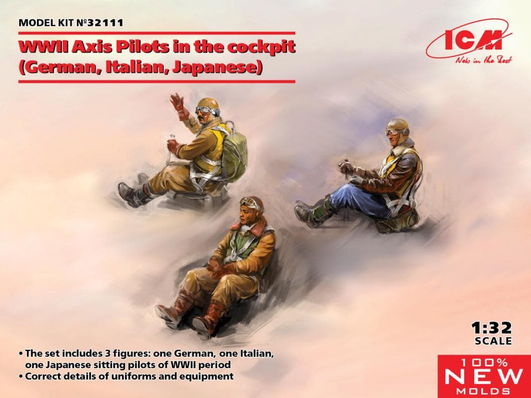 Wwii Axis Pilots In The Cockpit (German, Italian, Japanese)