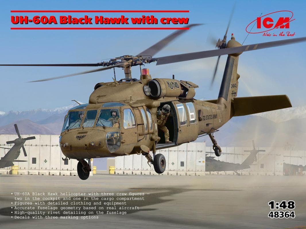 Uh-60a Black Hawk With Crew (3 Figuren)