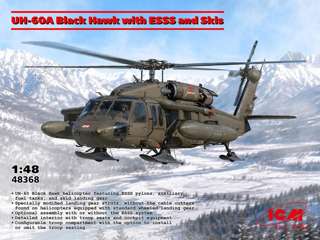 Uh-60a Black Hawk With Esss And Skis
