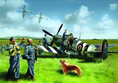 Spitfire Mk.Ix With Raf Pilots & Ground Personnel