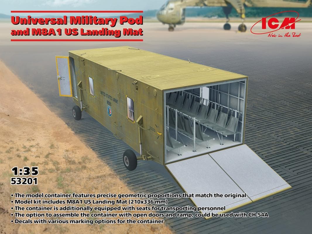 Universal Military Pod With M8a1 Us Landing Mat