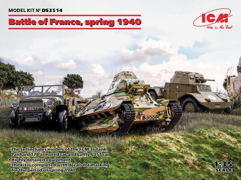 Battle Of France - Spring 1940 (Panhard 178 Amd-35, Fcm 36, Laffly V15t)