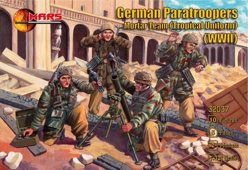 German Paratroopers Mortar Team (Tropical Uniform) Wwii