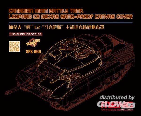Canadian Main Battle Tank Leopard C2 Mexas Sand-Proof Canvas Cover (Resin)