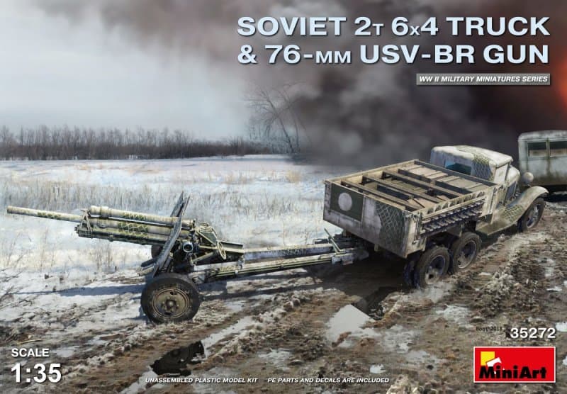 Soviet 2t 6x4 Truck W.76mm Usv-Br Gun
