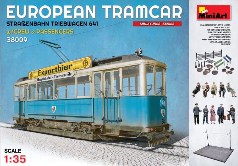 European Tramcar (Strassenbahn Triebwagen 641) With Crew & Passengers