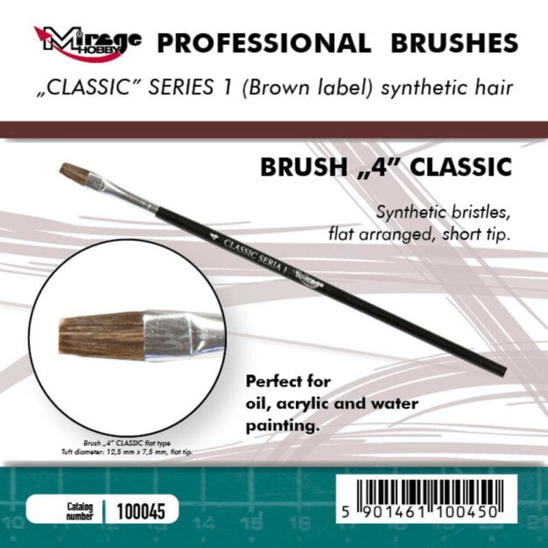 Brush Flat - Classic Series 1 - Size 4