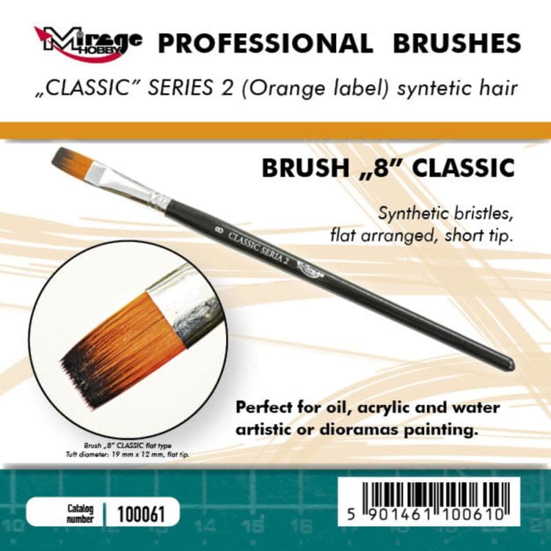 Brush Flat - Classic Series 2 - Size 8