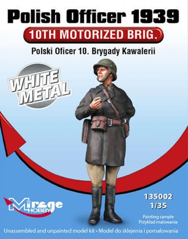 Polish Officer 1939´10th Motorised Brig. White Metal