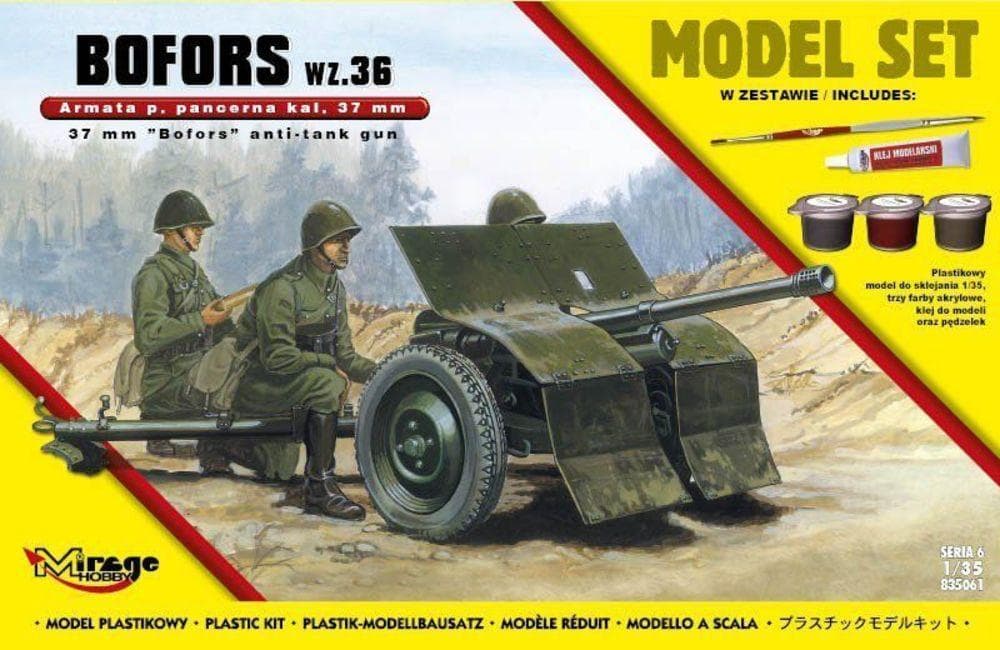 37mm Bofors Wz 36 Anti Tank Gun (Modelset)