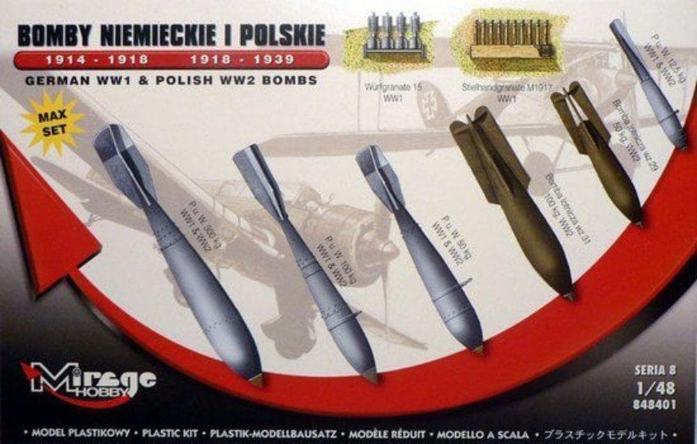German Wwi & Polish Wwii Bombs Max Set