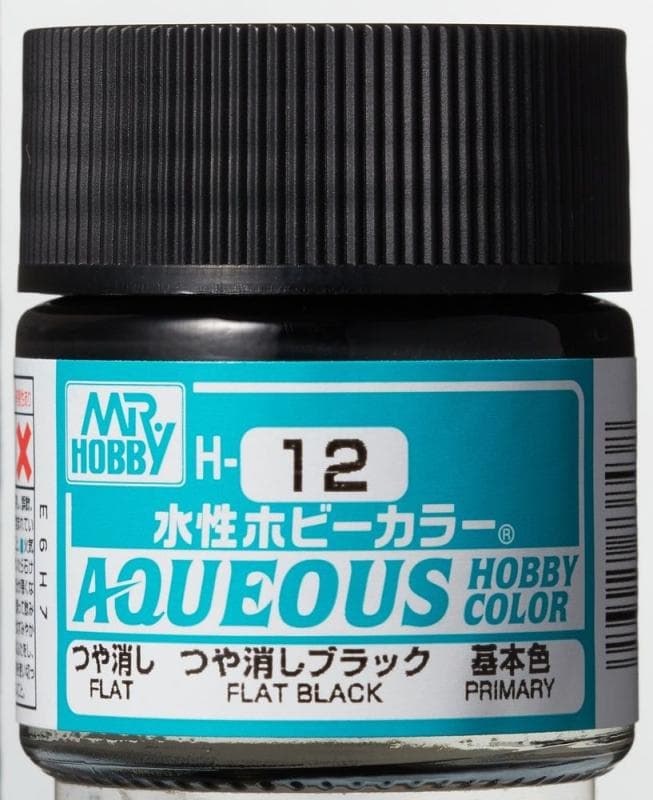 Aqueous Hobby Colors (10 Ml) Flat Black