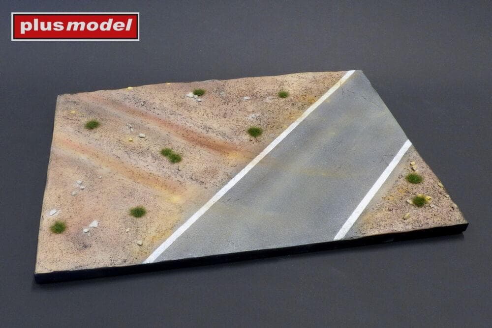 Display Base - Cobblestone Street Wit Tram Tracks