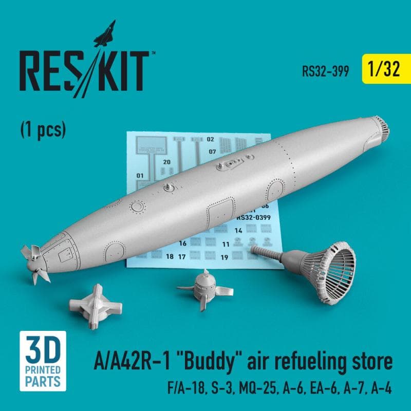 A/A42r-1 Buddy Air Refueling Store (1 Pcs) (F/A-18, S-3, Mq-25, A-6, Ea-6, A-7, A-4) (3d Printed)