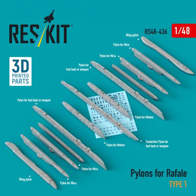 Pylons For Rafale Type 1 (3d Printed)