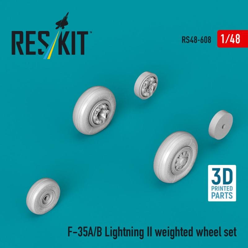 F-35a/B Lightning Ii - Weighted Wheel Set (3d Printed)