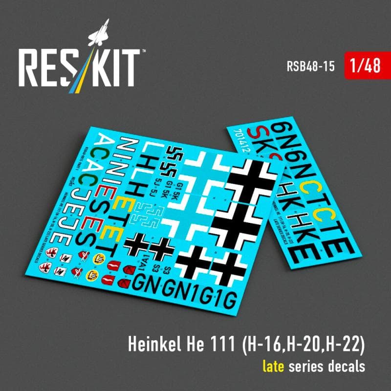 Heinkel He 111 (H-16,H-20,H-22) - Late Series Decals