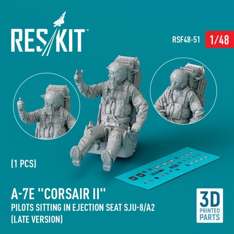 A-7e Corsair Ii - Pilot Sitting In Ejection Seat Sju-8/A2 (Late Version) (3d Printed) (1 Pcs)
