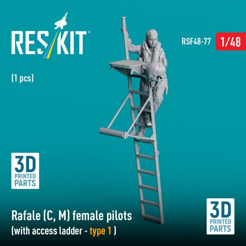 Rafale (C, M) - Female Pilot (With Access Ladder - Type 1) (1 Pcs) (3d Printed)