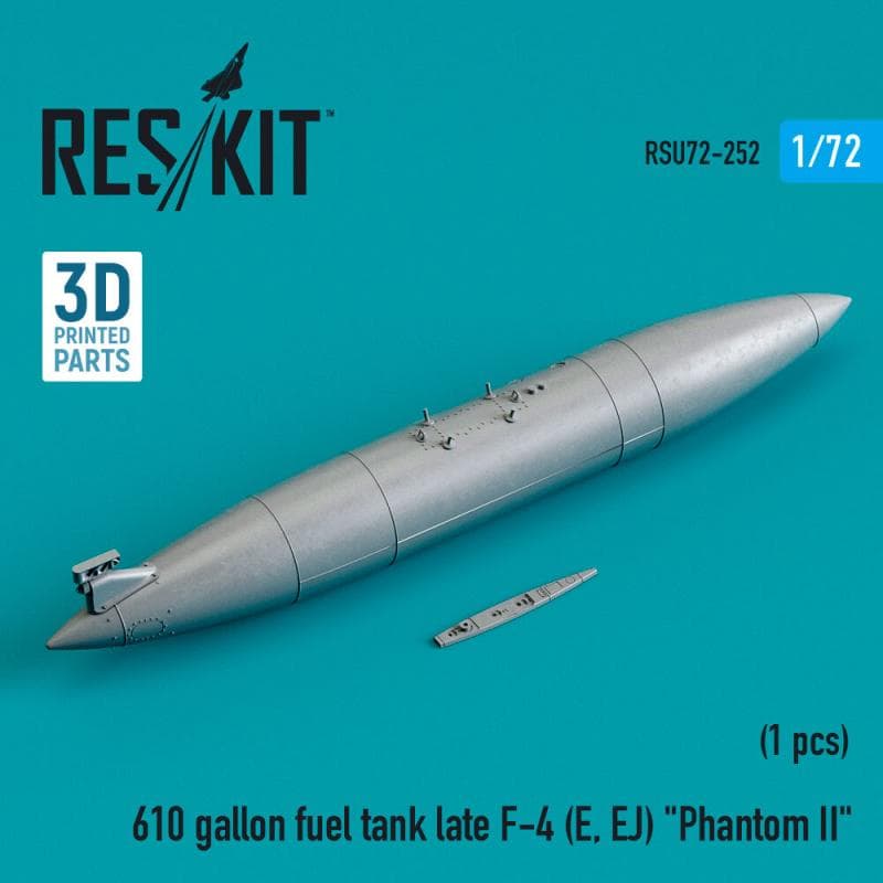 610 Gallon Fuel Tank Late F-4 (E, Ej) Phantom Ii (3d Printed)