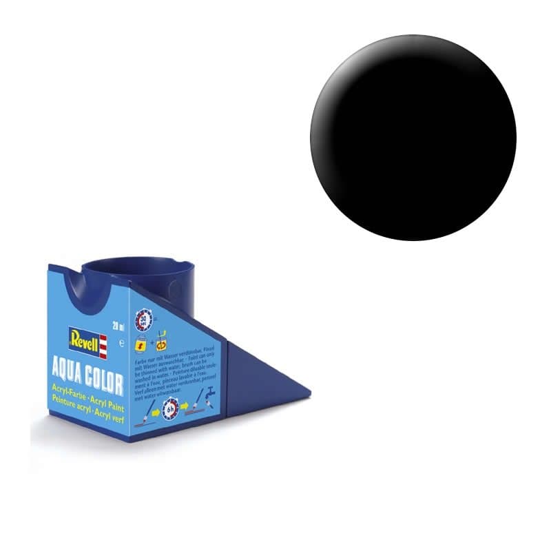 Schwarz (Glänzend) - Aqua Color - 18ml