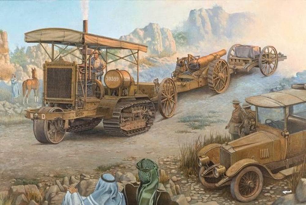 Holt 75 Artillery Tractor W/Bl 8-Inch Howitzer