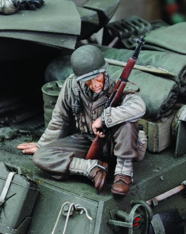 U.S. Infantry At Rest With Rifle-No.1-Wwii