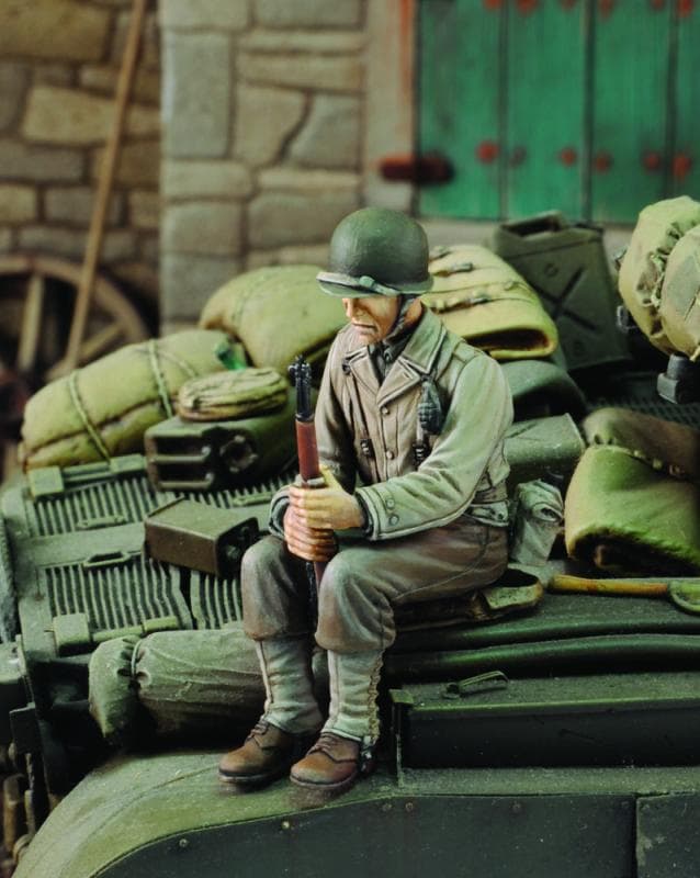 U.S. Infantry At Rest With Rifle-No.2 -Wwii