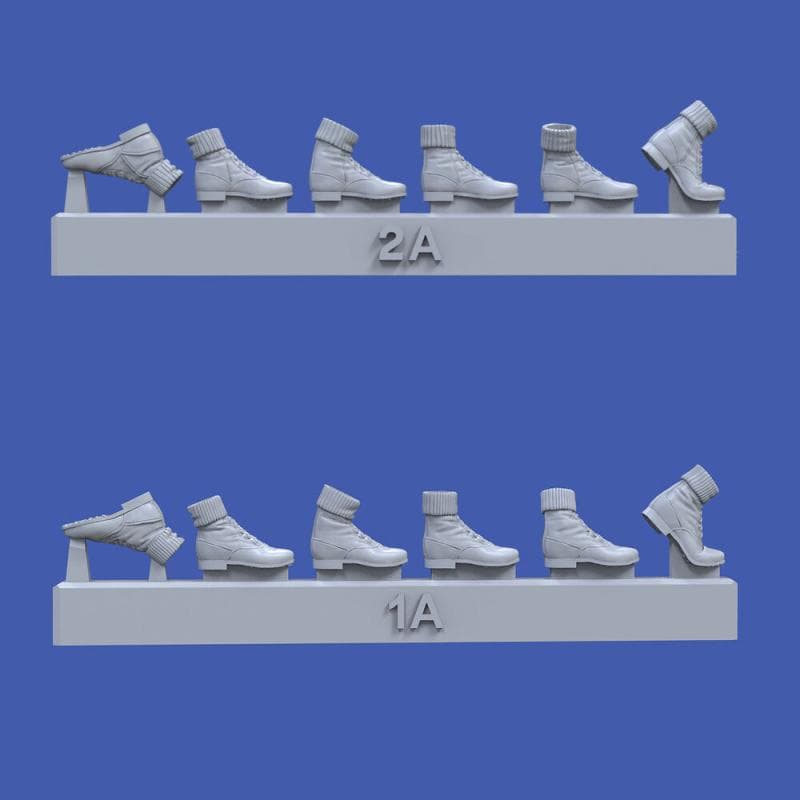 German Dak Boots-Assorted Positions-Wwii