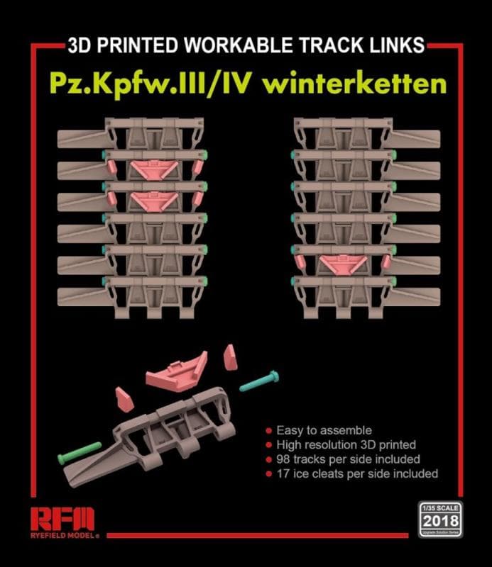 Workable Track Links - Pz.Iii/Iv Winterketten (3d Printed)
