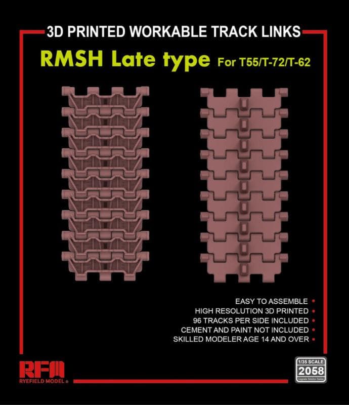 Workable Track Links Rmsh Late Type - T-55/72/62