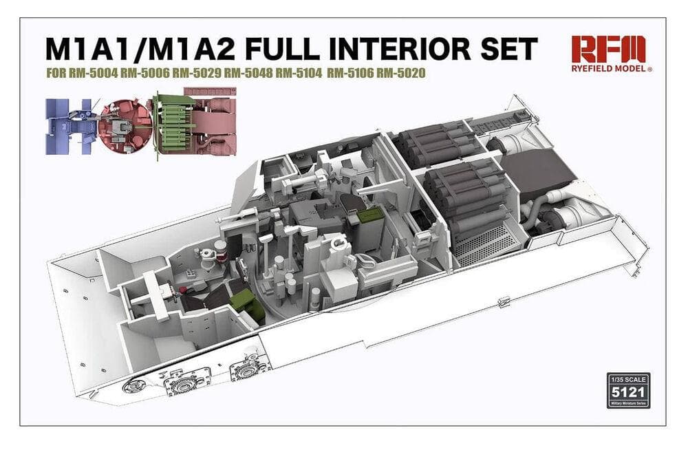 M1a1/M1a2 Abrams Tank - Full Interior Set (Ohne Panzermodell)