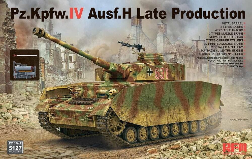 Pz.Kpfw.Iv Ausf.H Late Production W/ Workable Tracks