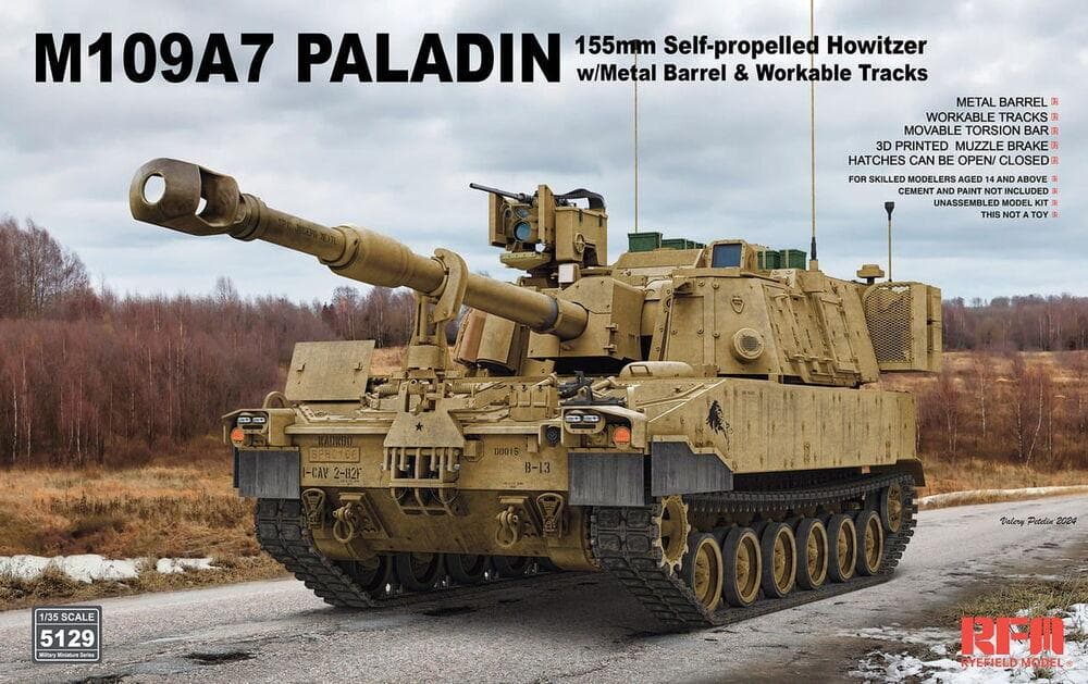 M109a7 Paladin 155 Mm Self-Propelled Howitzer W/ Workable Tracks