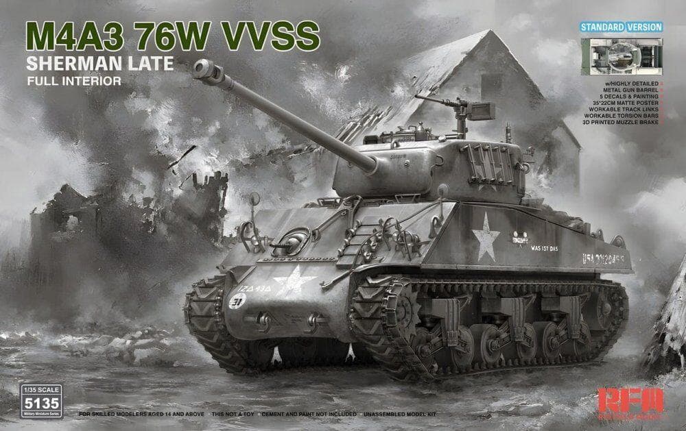 M4a3 76w Vvss Sherman Late - Standard Version - Full Interior