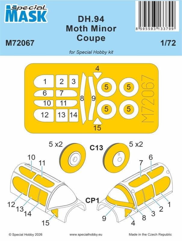 Dh.94 Moth Minor Coupe - Mask