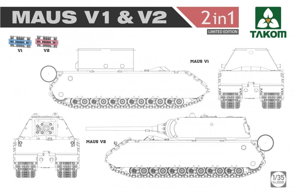 Wwii Maus V1 & V2 - 2 In 1 (Limited Edition)