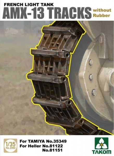 French Light Tank Amx-13 Tracks Without Rubber