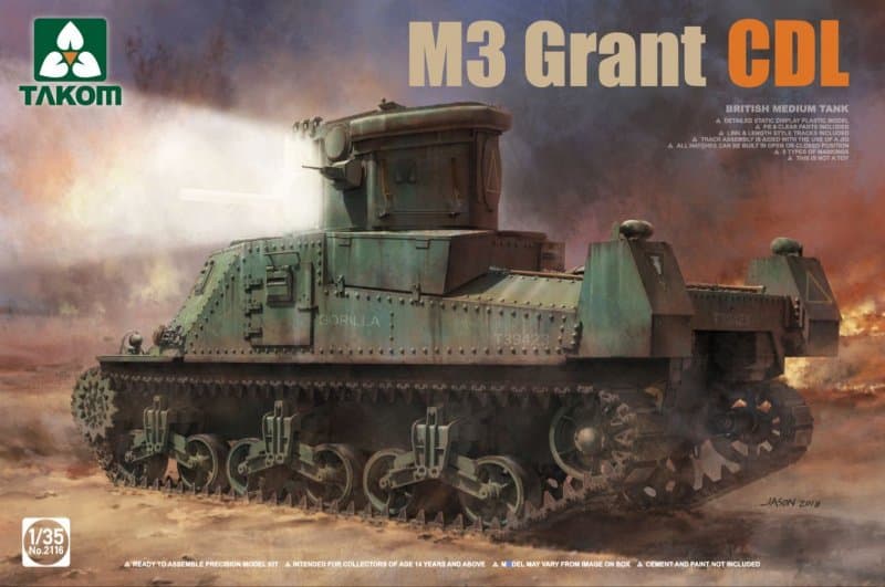 British Medium Tank M3 Grant Cdl