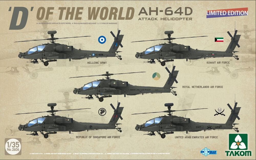 D´ Of The World Ah-64d Attack Helicopter - Limited Edition