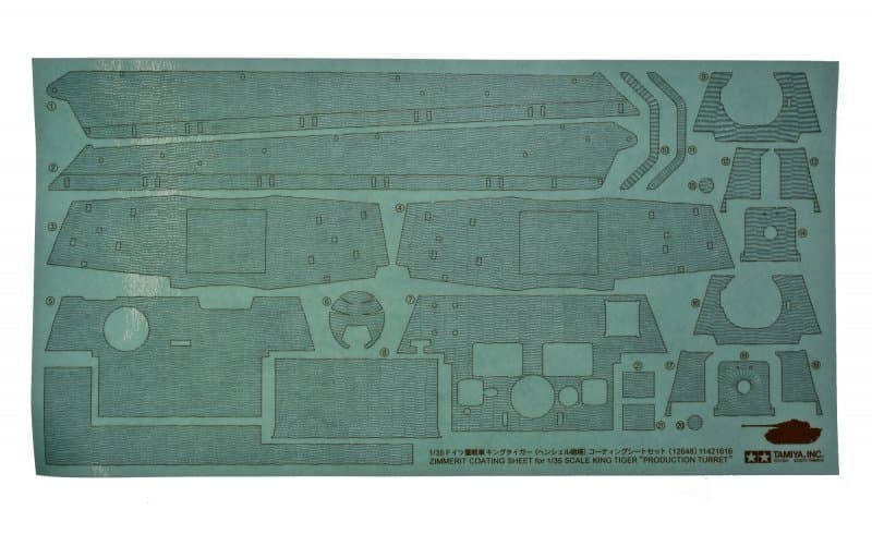 Kingtiger Henschel Zimmerit Bogen