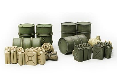 Wwii Diorama-Set Fässer&Kanister