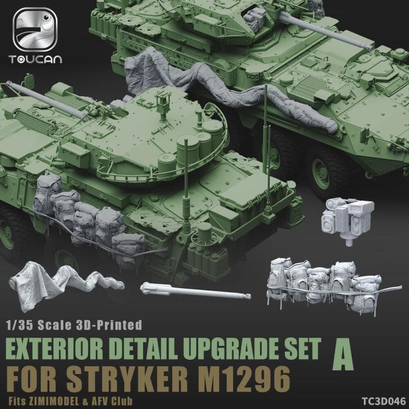 Exterior Detail Upgrade Set A - Stryker M1296 - 3d-Printed