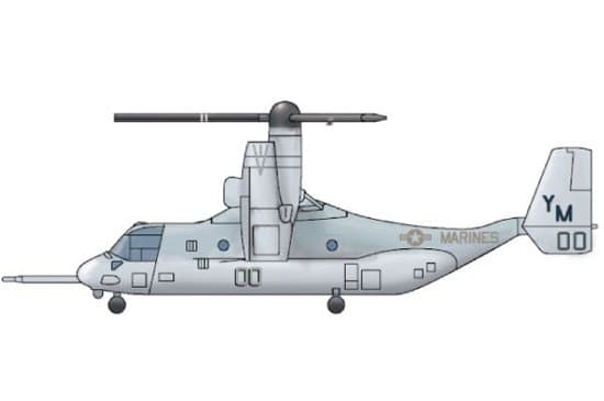 Mv-22 Osprey V/Stol Tiltrotar Aircraft