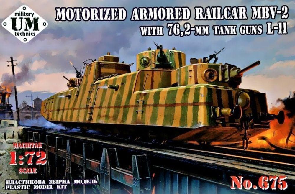 Mbv-2 Motorized Armored Railcar With 76,2-Mm Tank Guns L-11