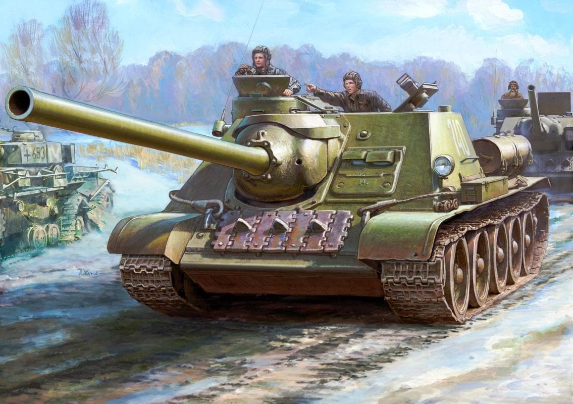 Su-100 Soviet Tank Destroyer Wwii