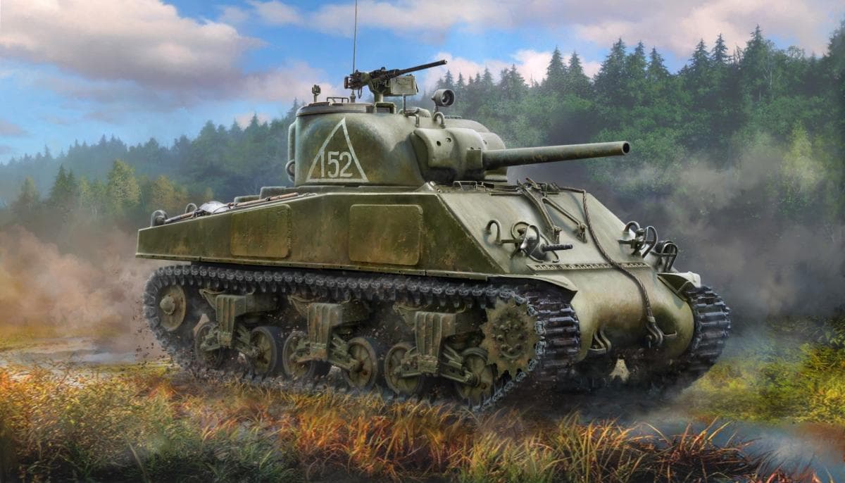 M4a2 Sherman Medium Us-Tank Wwii